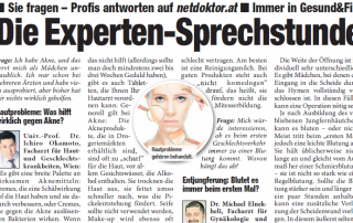Artikel von Dr. Okamoto in Wien über Akne in der HEUTE