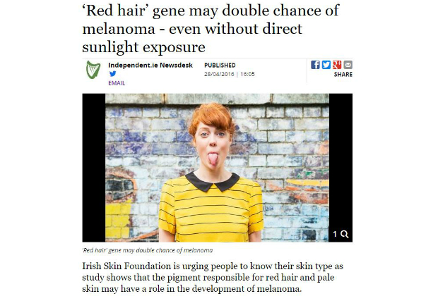 The Irish Skin Foundation comments on Dr. Okamoto’s research and urges people to know their skin type